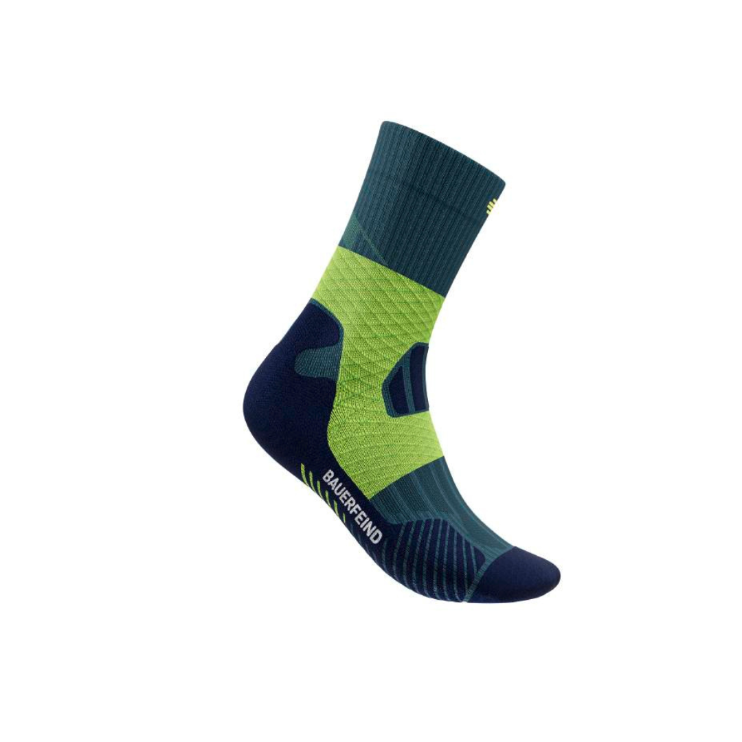 Vidēja garuma kompresijas zeķes taku skriešanai Teal Sievietēm | Trail Run - dynasty.lv