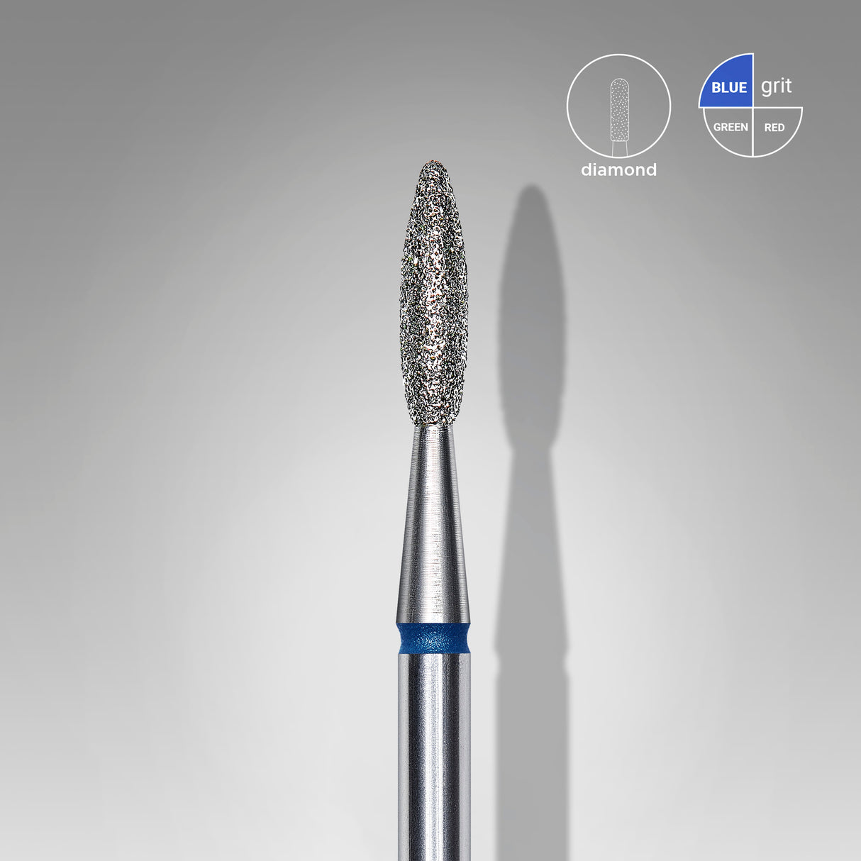 Diamond milling cutter, very coarse - hollow U/min 20.000, length 18mm, Ø8mm