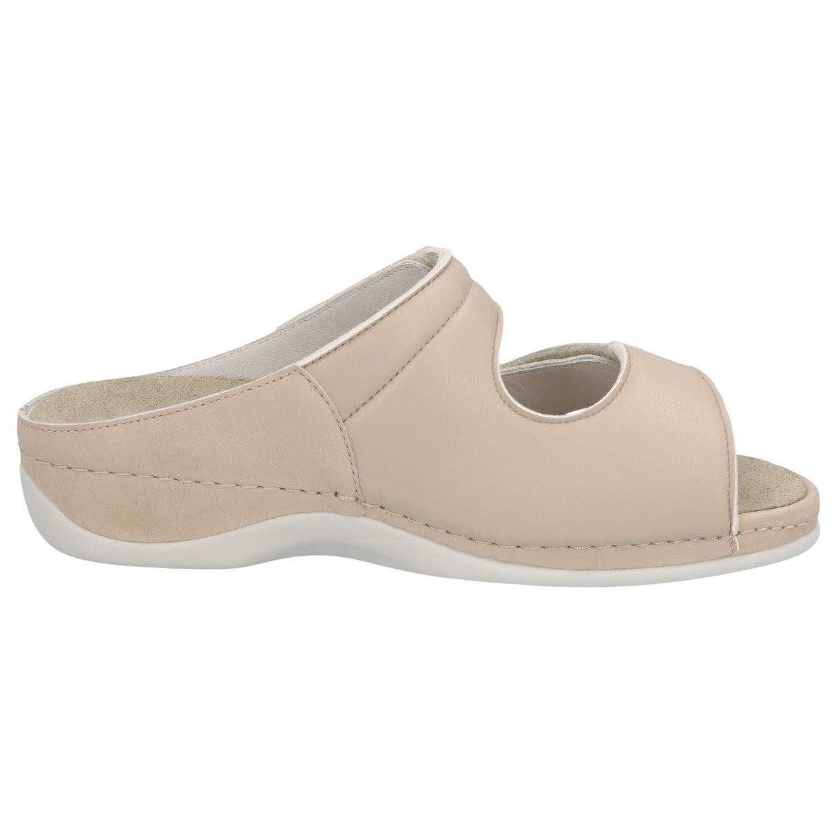 Janna Melbourne Beige Glamour Leather/Stretch sānskats pa labi
