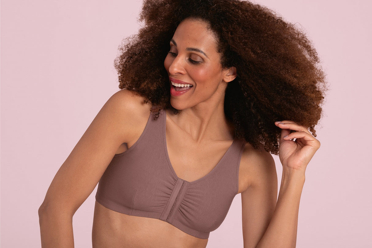 HAZEL | post mastectomy bra | bilateral | berry