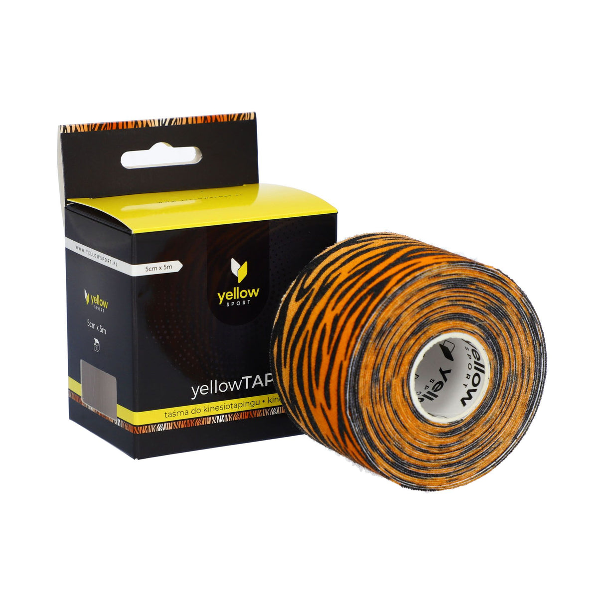 Kinesiology tape tiger pattern | yellowPRECUT TAPE Kinesiology tape, 5cm x 5 m