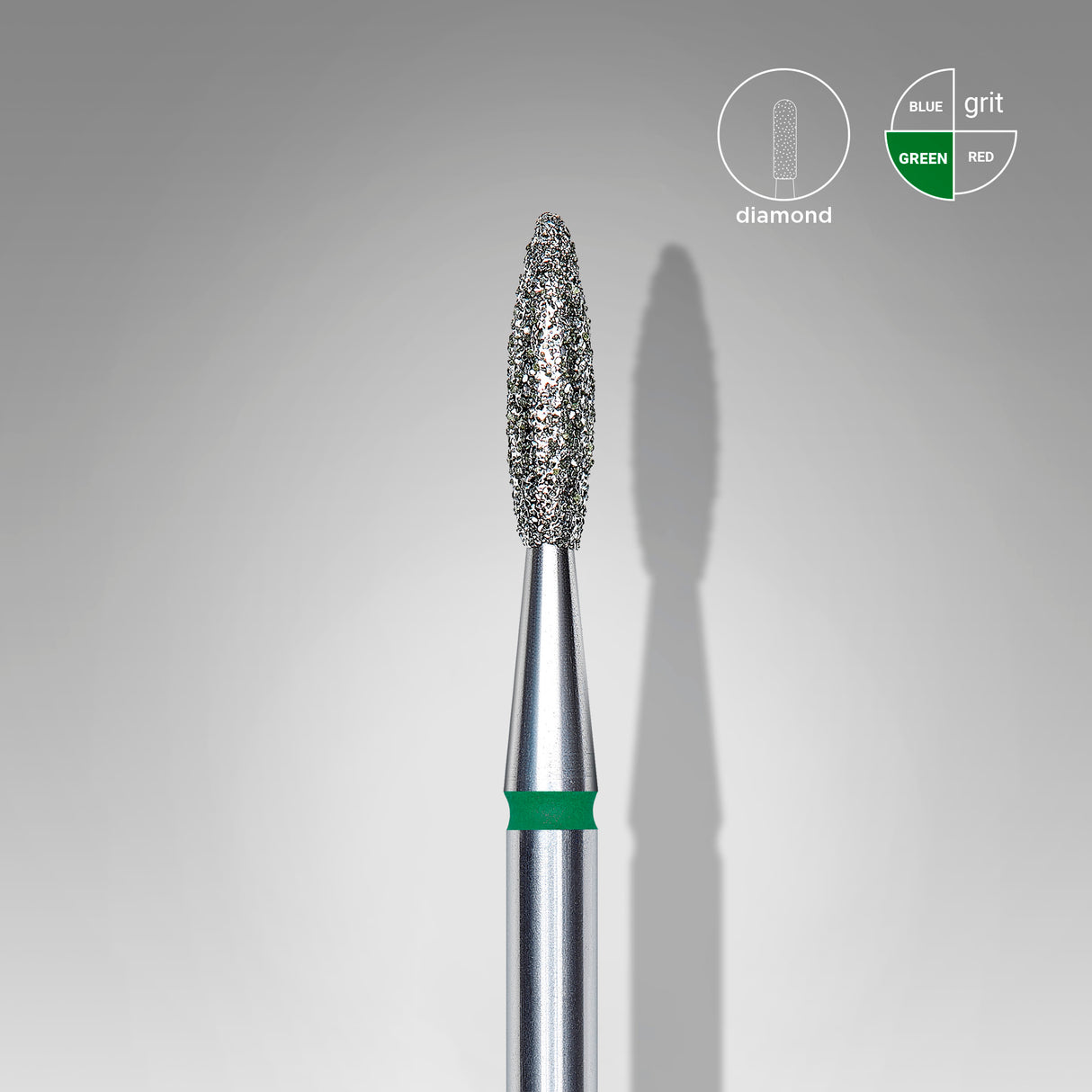 Diamond milling cutter, very coarse - hollow U/min 20.000, length 18mm, Ø8mm