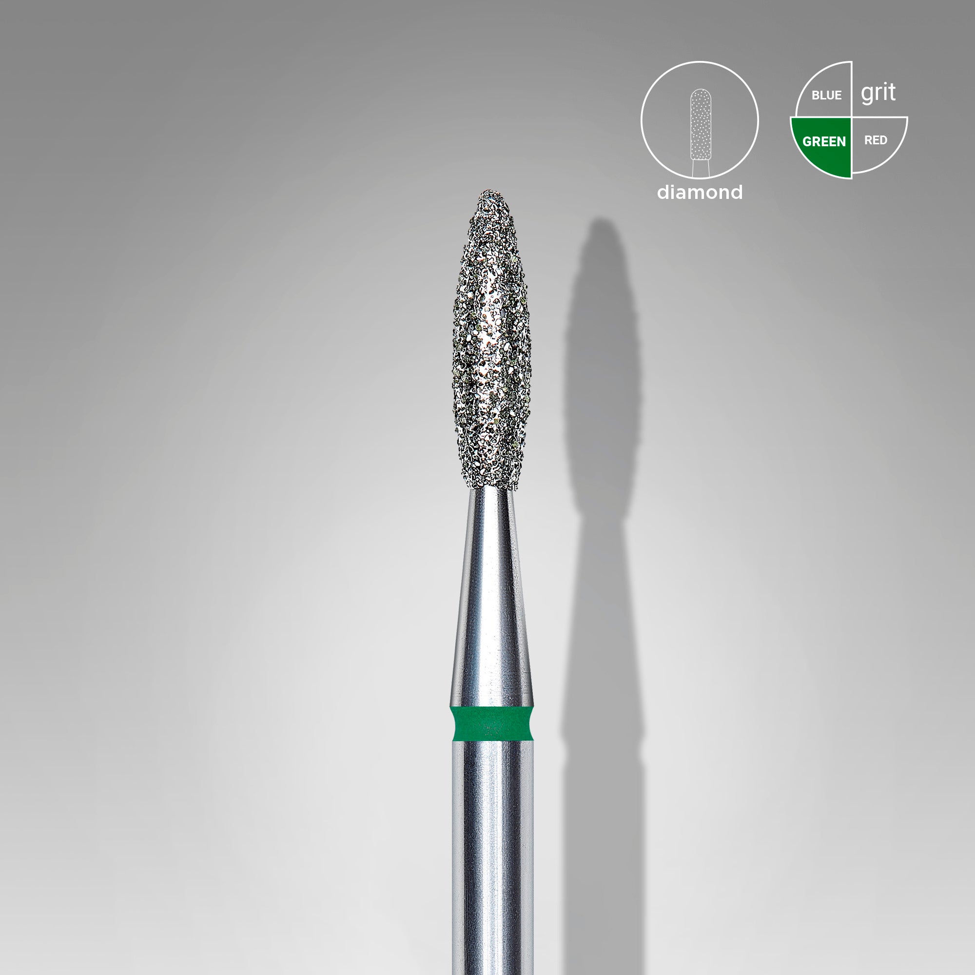 Diamond milling cutter, very coarse - hollow U/min 20.000, length 18mm, Ø8mm