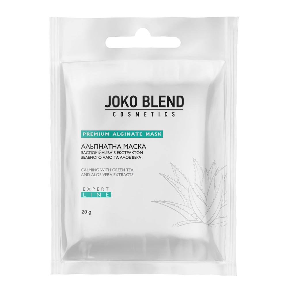 Joko Blend alginate soothing face mask with green tea and aloe vera