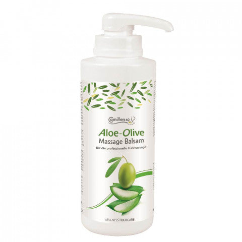 Massage Balsam Aloe & Olive masāžas balzāms kājām ar alveju un olīvām 500 ml ar dozatoru