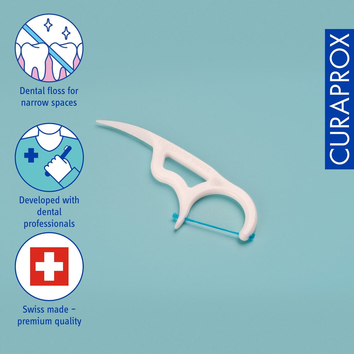Dental floss in holder 30pcs | Dental floss picks