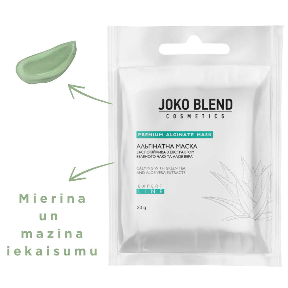 Joko Blend alginate soothing face mask with green tea and aloe vera