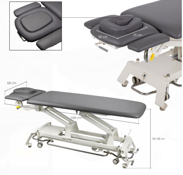 Evero V4 Ergo izmeklējumu un fizikālās terpijas kušete