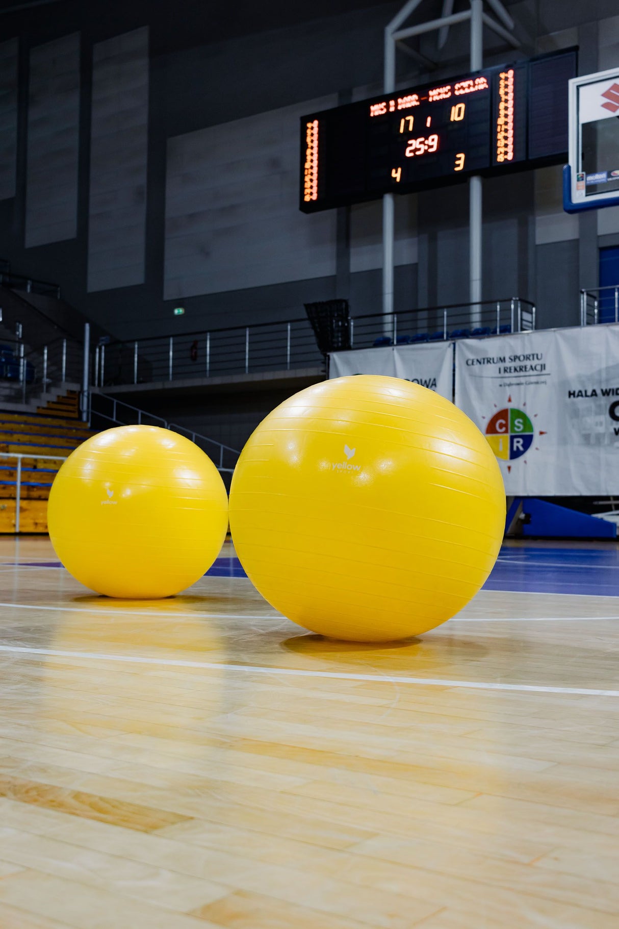 Exercise ball, yellow | yellowGYM Exercise ball, 75 cm