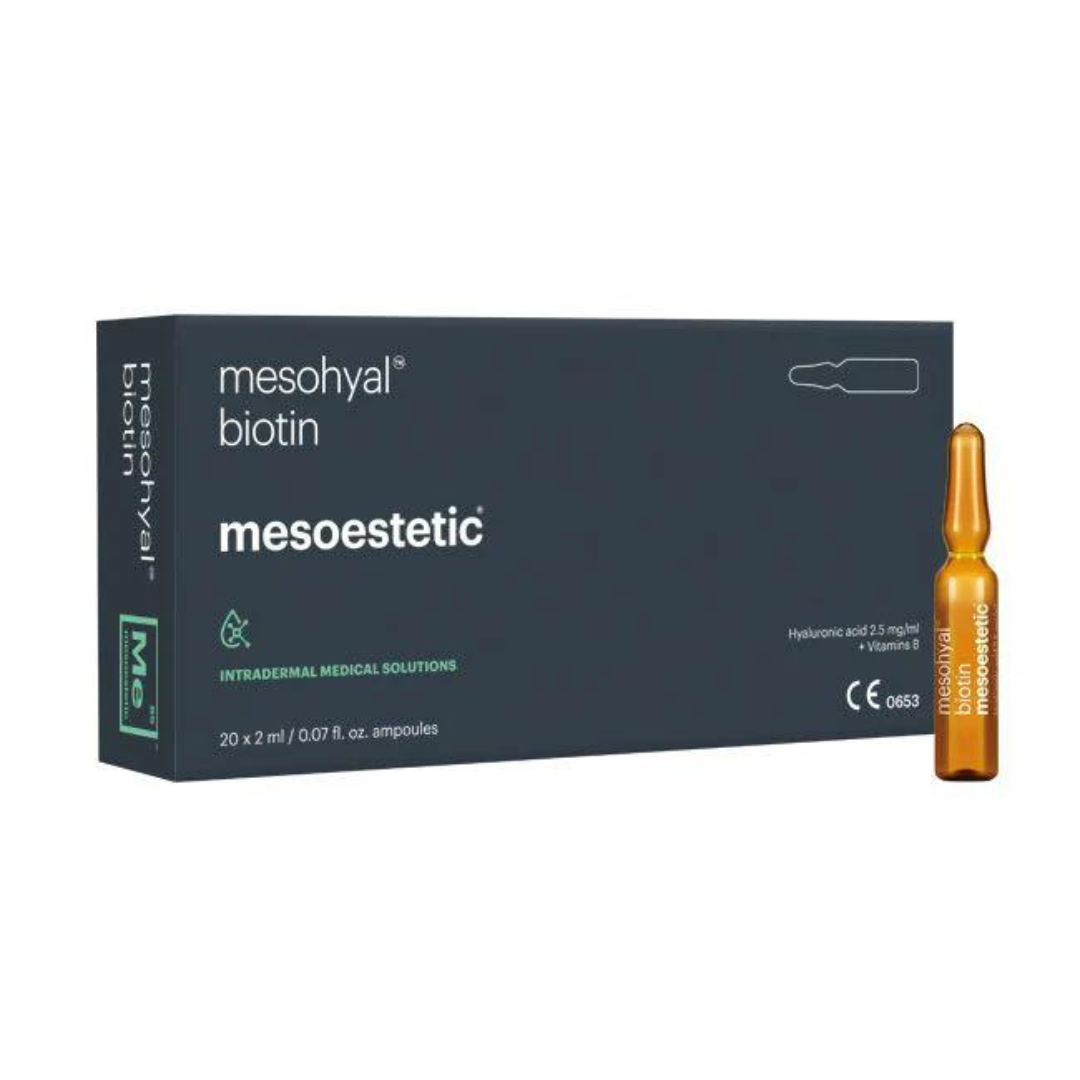 mesohyal biotin / ādas šūnu metabolisma aktivizēšanai un galvas ādai 20x2ml - dynasty.lv