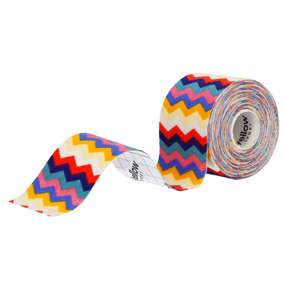 Kinezioloģiskais teips, krāsains zigzag | yellowTAPE Kinesiology tape, 5cm x 5 m