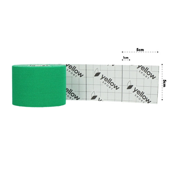 Kinezioloģiskais teips, zaļš | yellowTAPE Kinesiology tape, 5cm x 5 m