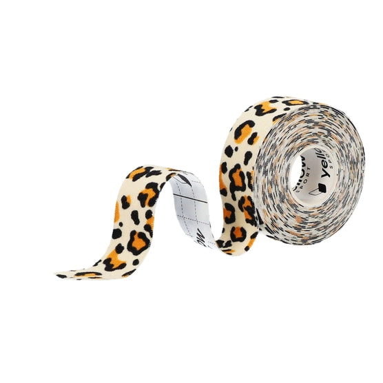 Teips sejai, panteras raksts | yellowTAPE Facial lymphatic kinesiotaping tape, 2.5 cm x 5 m