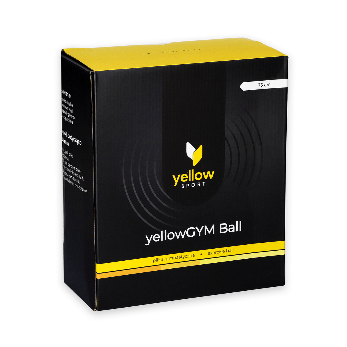Exercise ball, yellow | yellowGYM Exercise ball, 75 cm