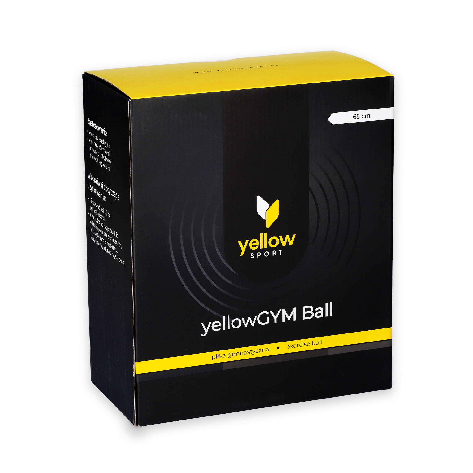 Exercise ball, black | yellowGYM Exercise ball, 65 cm