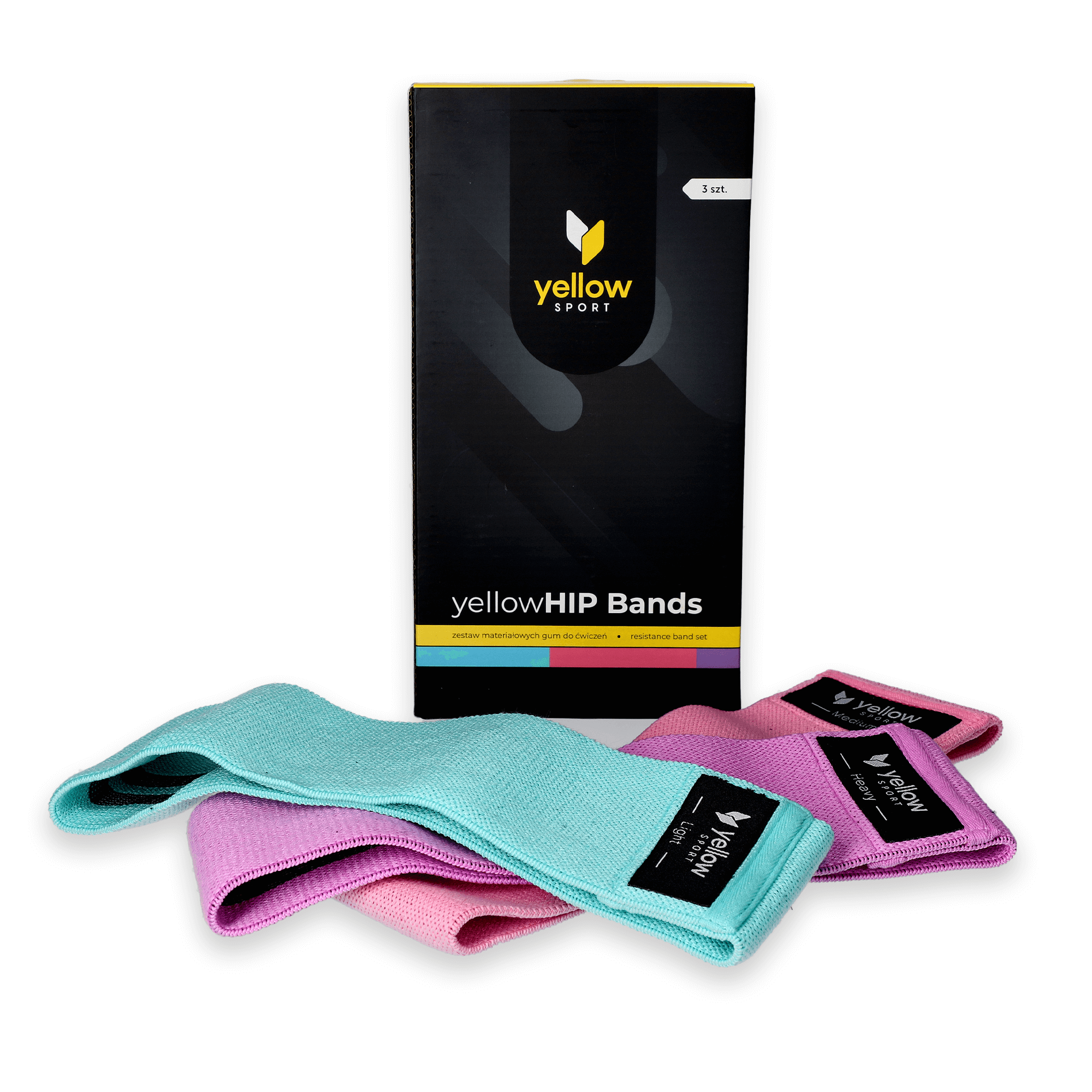 Fabric exercise bands, 3pcs. | yellowHIP Resistance Band SET