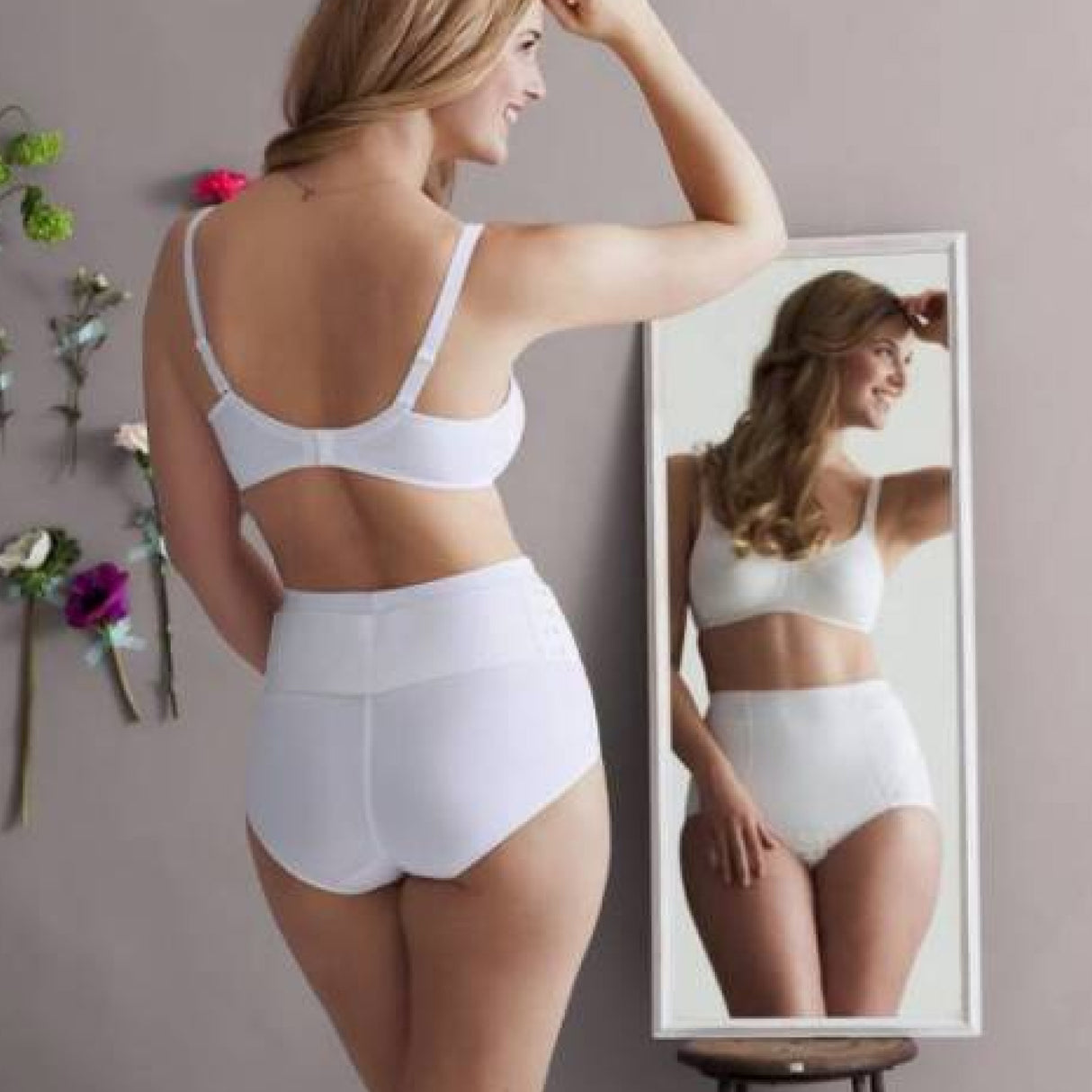 REBEL PANTY | postpartum panties | white