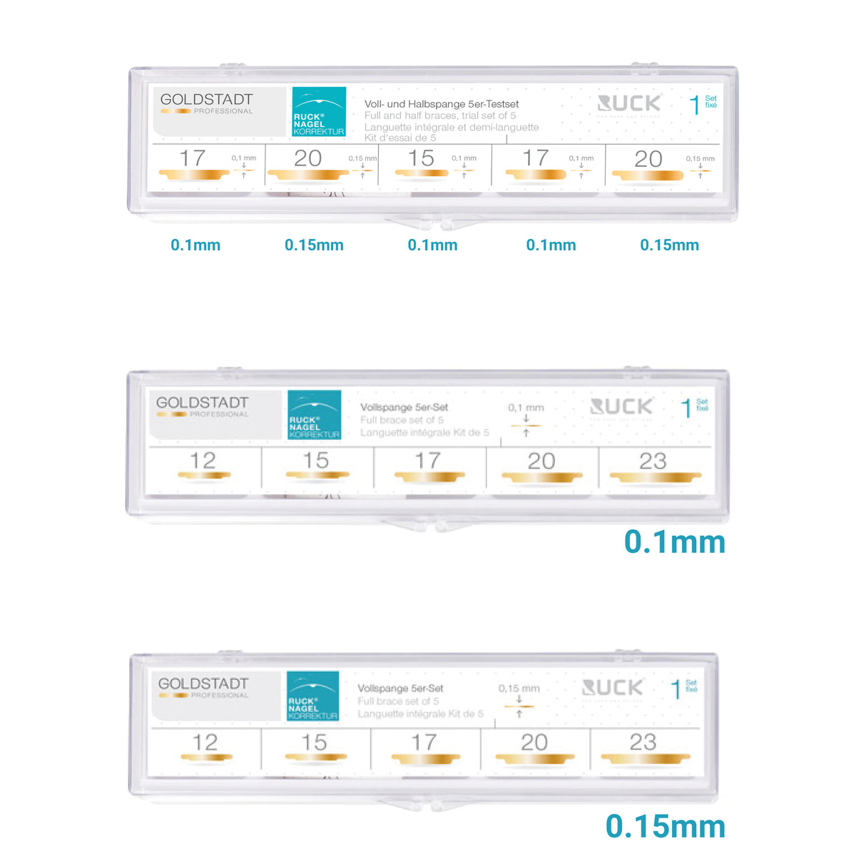 GOLDSTADT PROFESSIONAL zelta skavu komplekts (50gab.) - dynasty.lv