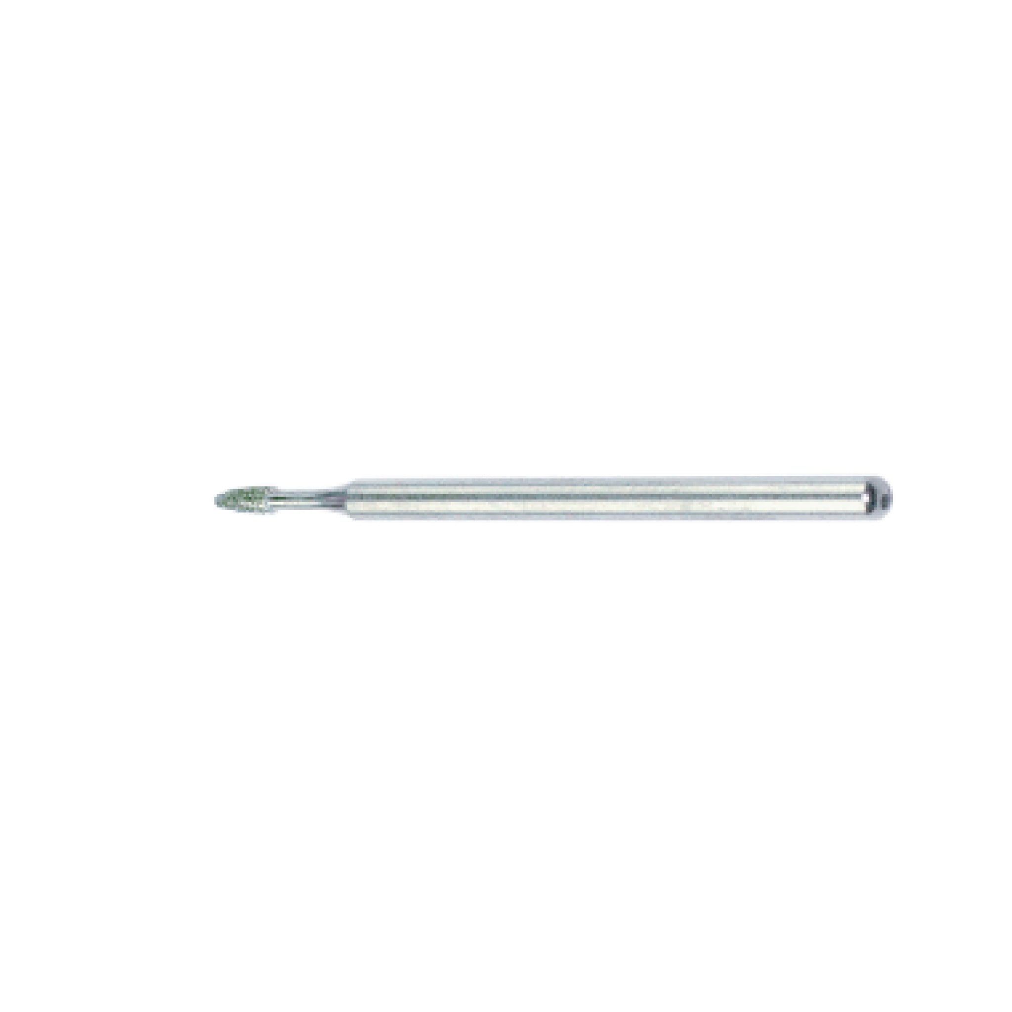 Diamond milling cutter, medium coarse - pear-shaped U/min 85,000, length 4mm, Ø1.6mm