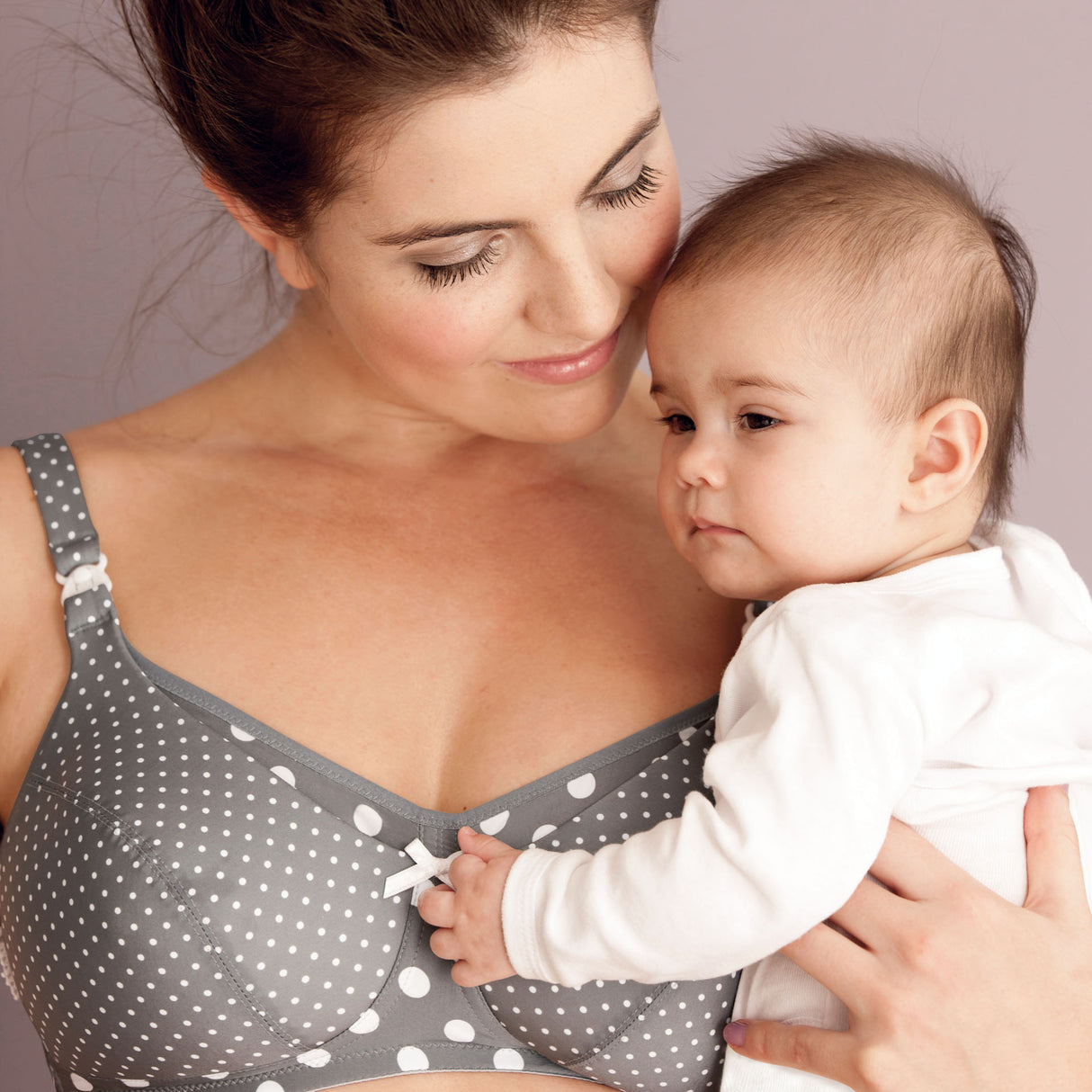 POLKA DOT | nursing bra | without wires | gray