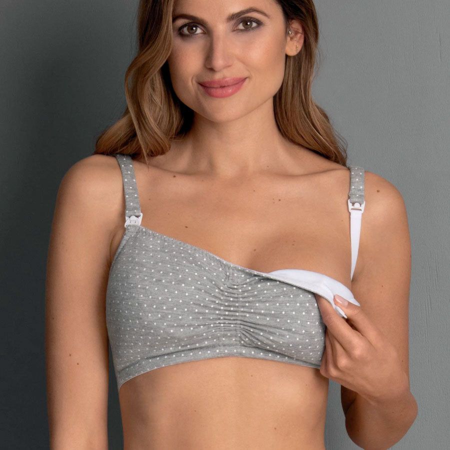 MISS DEBBY | nursing bra | without wires | heather grey
