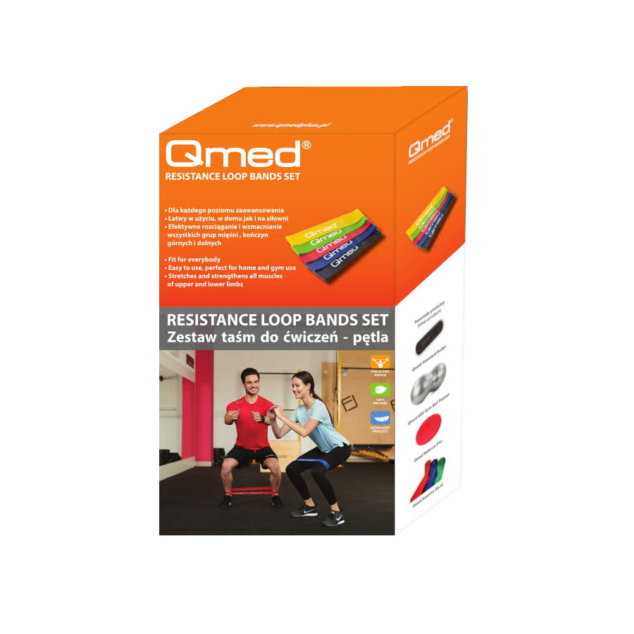 Set of elastic fitness bands // Resistance loop bands set // 5 pcs.