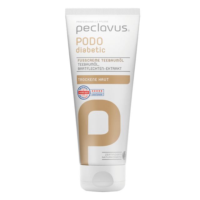 krēms sausai pēdu ādai - ar tējas koka eļļu, diabēta pacientiem // PODOdiabetic Fußcreme Teebaumöl - dynasty.lv