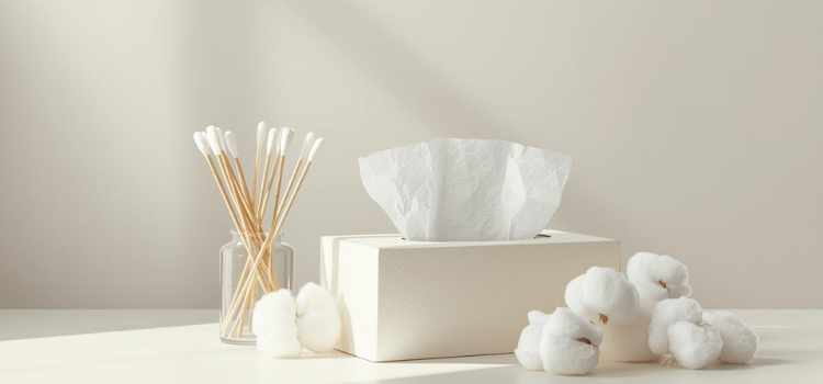 Vates kociņi, vate un salvetes