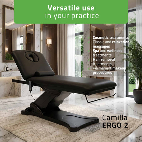 Camilla ERGO 2 procedūru galds, melns, attēls 3