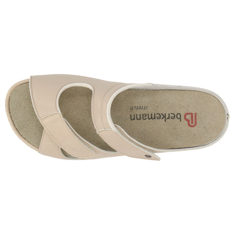 Janna Melbourne Beige Glamour Leather/Stretch skats no augšas
