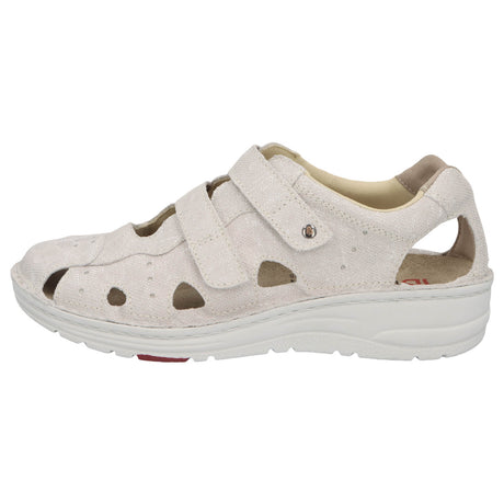 Larena Lugano Cream White Suede sānskats pa kreisi