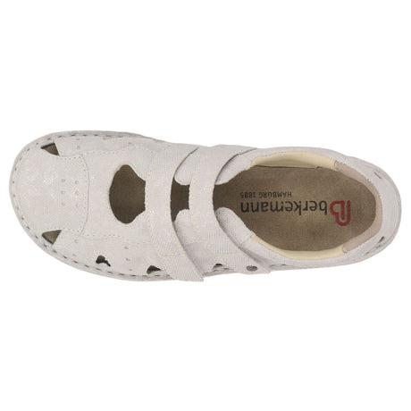 Larena Lugano Cream White Suede skats no augšas