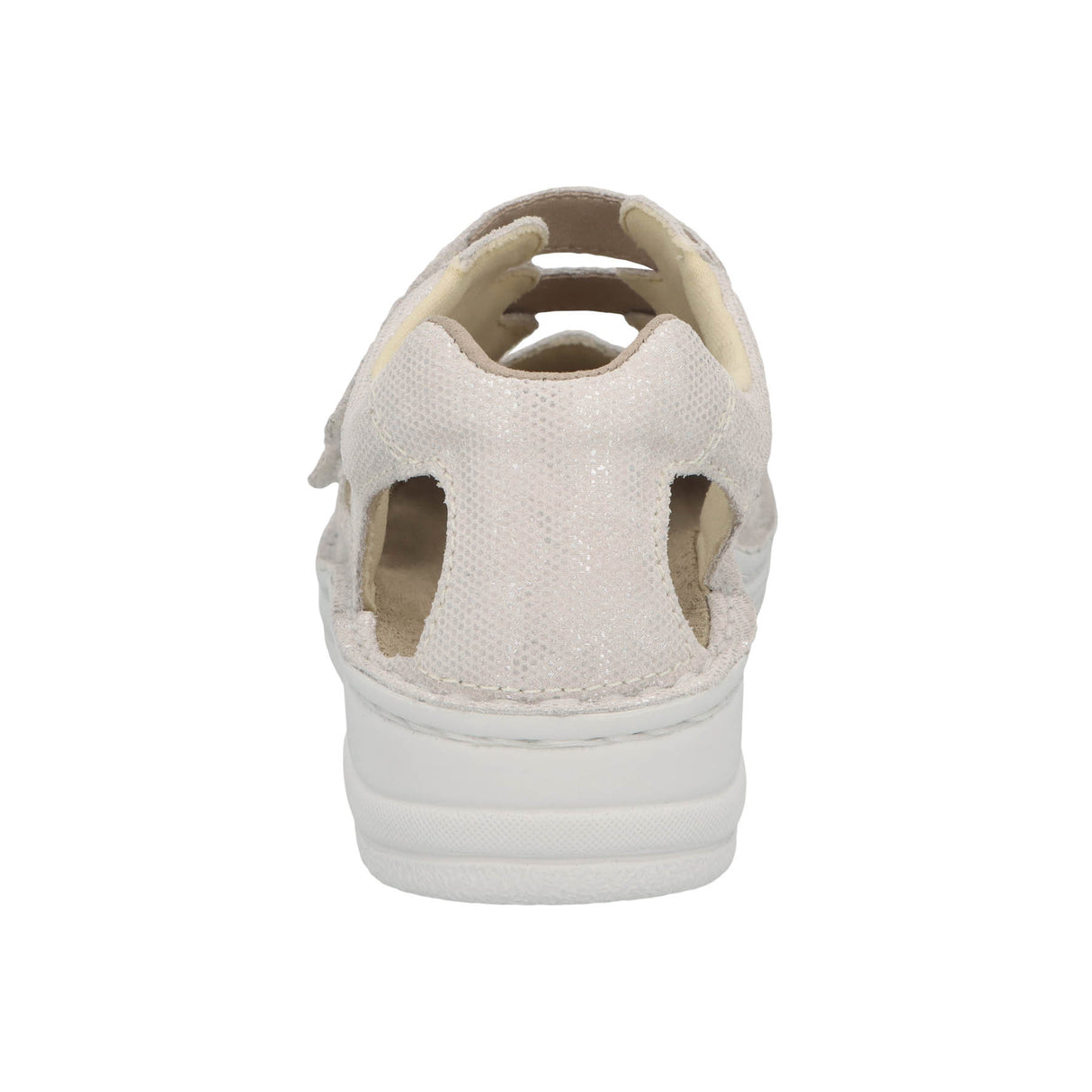 Larena Lugano Cream White Suede aizmugures skats