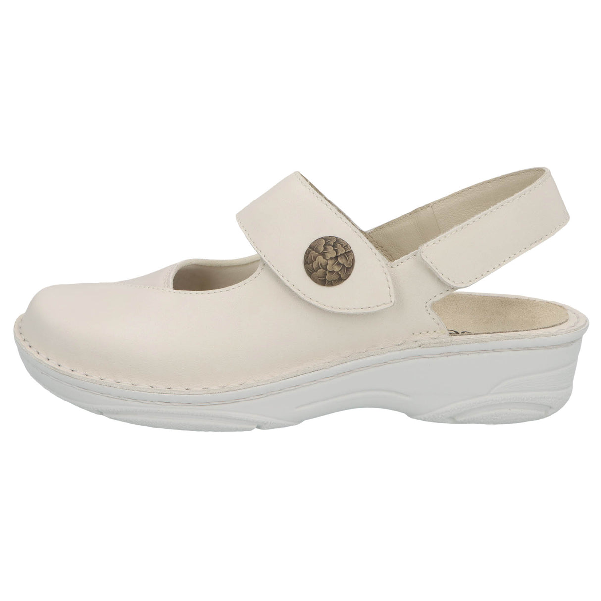 Helene Aventin Beige Leather/Stretch sānskats pa kreisi