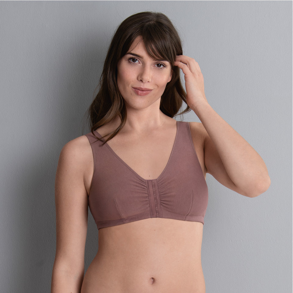 Womens Comfortable Mastectomy Bras Wirefree Full Cup Cotton