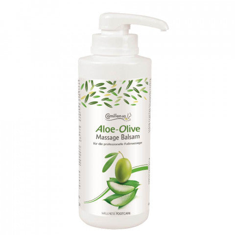 Foot massage balm with aloe vera and olives, 500 ml