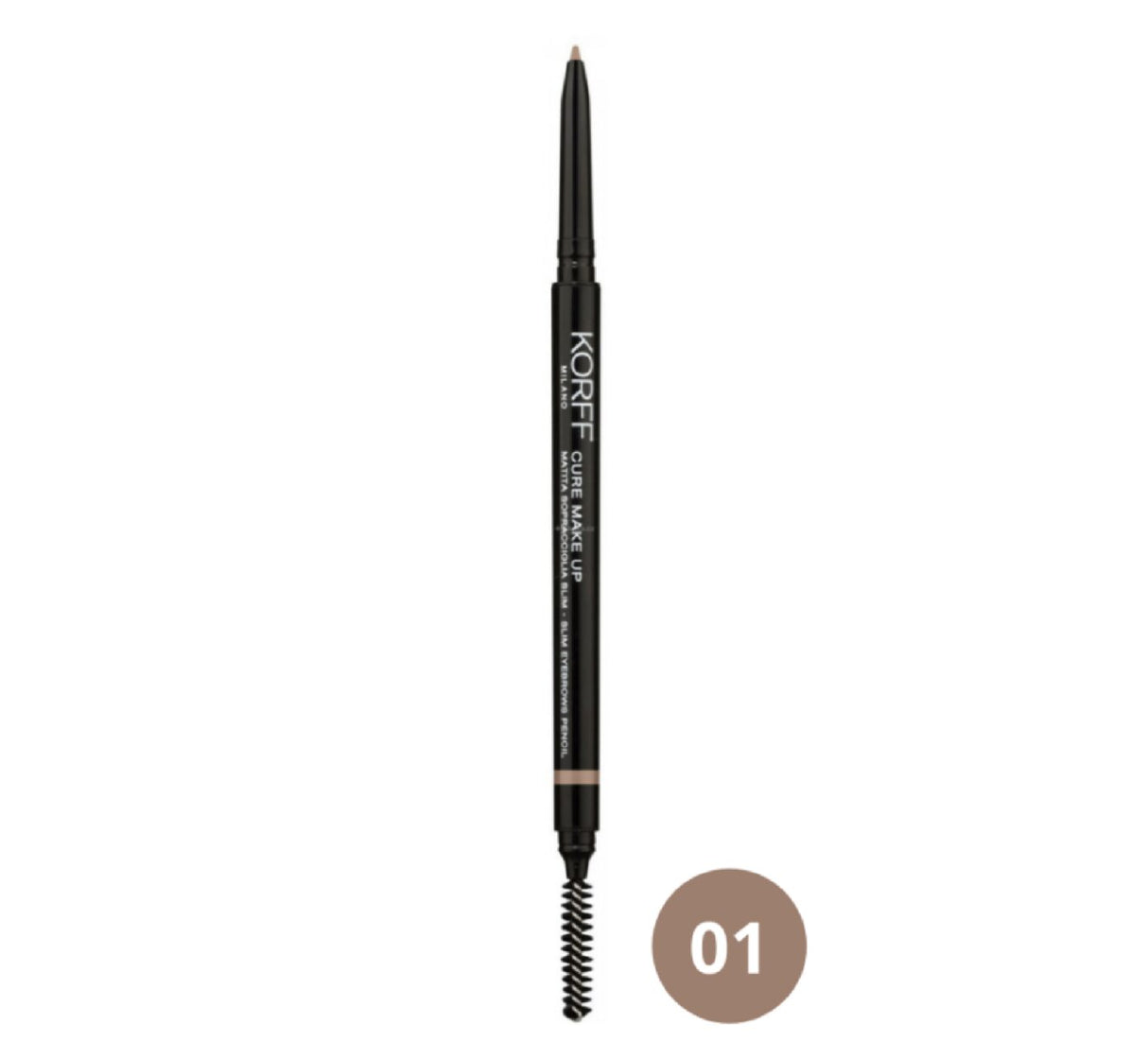 KORFF eyebrow pencil with brush, 0.09g, 01