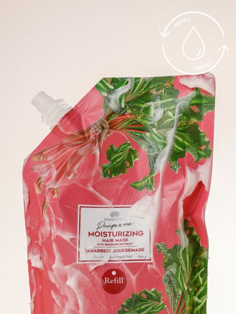 Magrada Rhubarb matu maska uzpildes iepakojumā, 500 ml