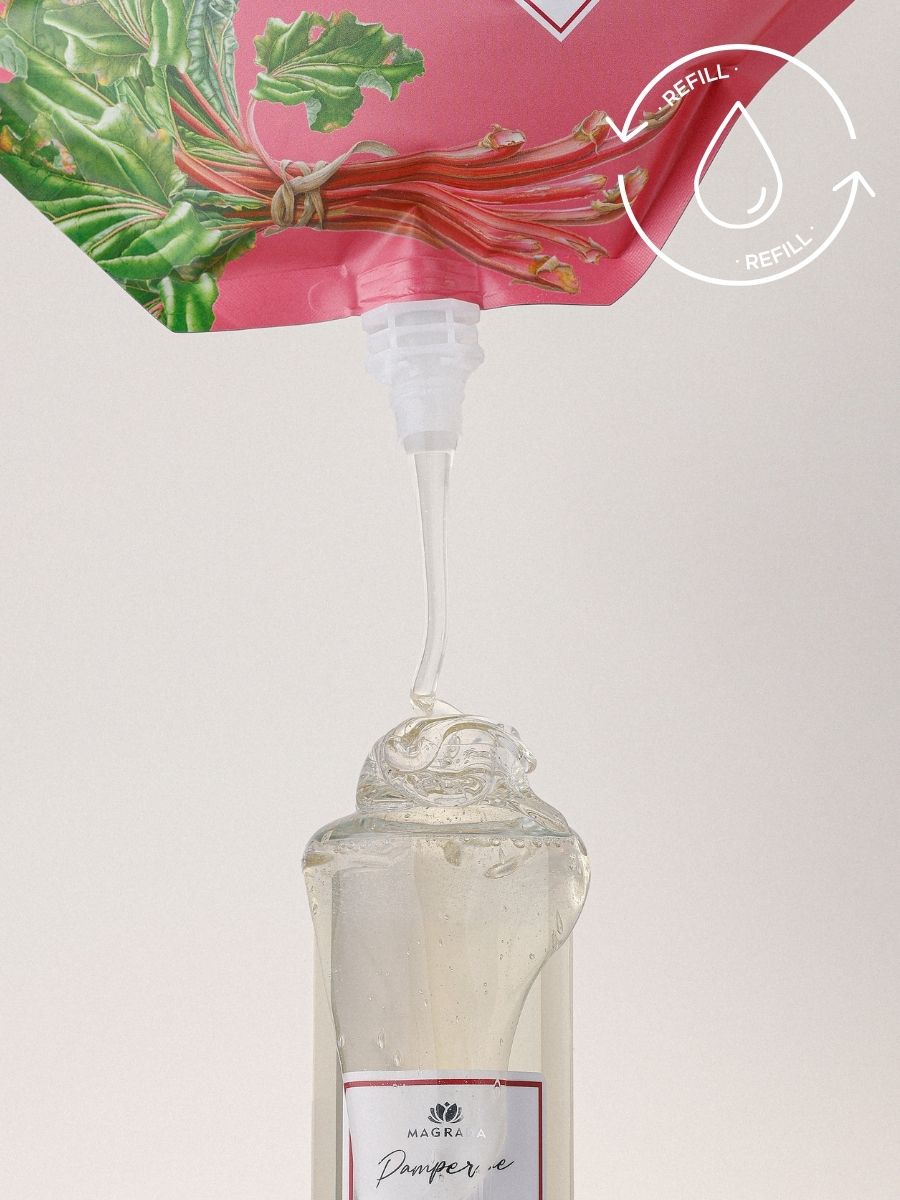 Magrada Rhubarb šampūns uzpildes iepakojumā, 500 ml