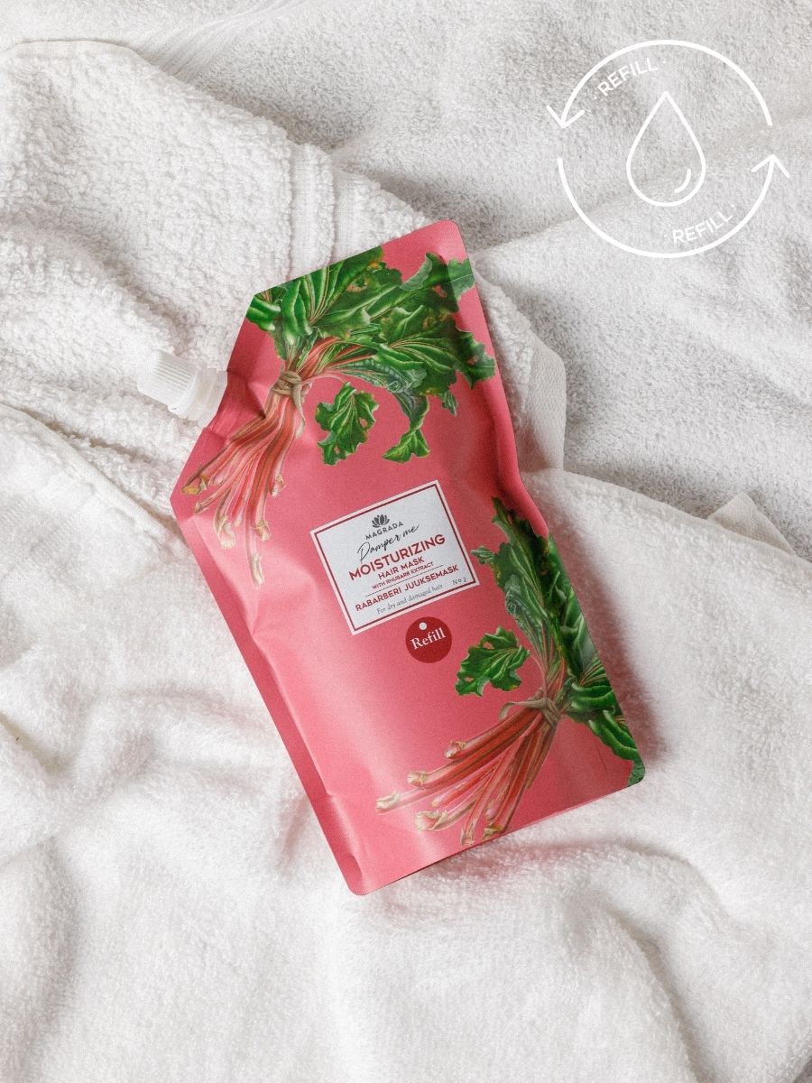 Magrada Rhubarb matu maska uzpildes iepakojumā, 500 ml