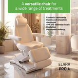 Elara PRO 4 kosmetoloģijas krēsls, balta
