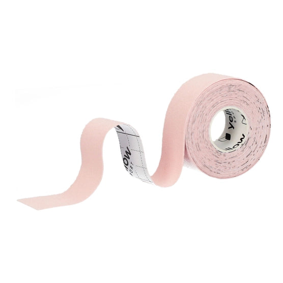 Teips sejai, gaiši rozā | yellowTAPE Facial lymphatic kinesiotaping tape, 2.5 cm x 5 m