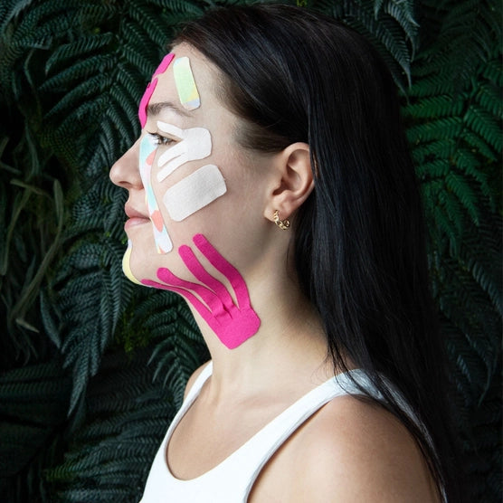 Teips sejai, gaiši rozā | yellowTAPE Facial lymphatic kinesiotaping tape, 2.5 cm x 5 m