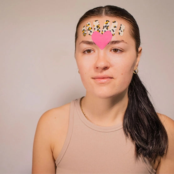 Teips sejai, panteras raksts | yellowTAPE Facial lymphatic kinesiotaping tape, 2.5 cm x 5 m