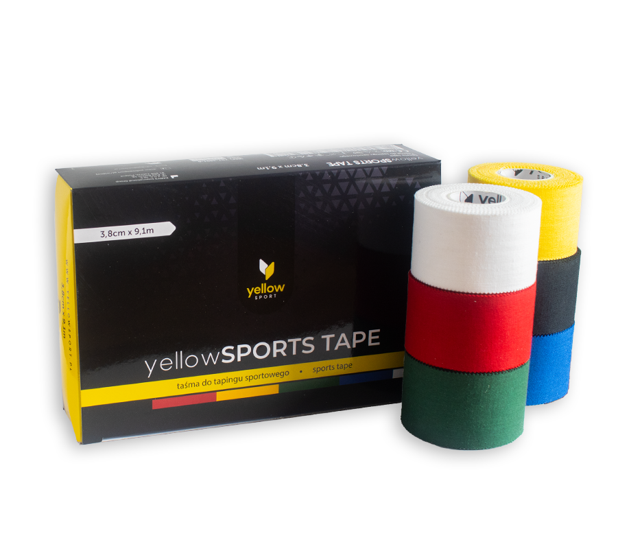 Sporta teipu komplekts, dažādas krāsas, 6 gab. | yellowSPORTS TAPE, 3.8 cm x 9.1 m