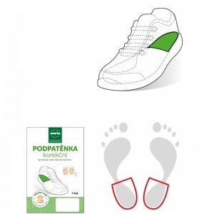 Koriģējoši papēžu spilventiņi, 1 cm