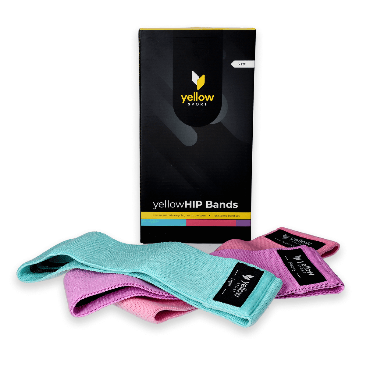 Auduma vingrošanas lentes, 3gab. | yellowHIP Resistence Band SET