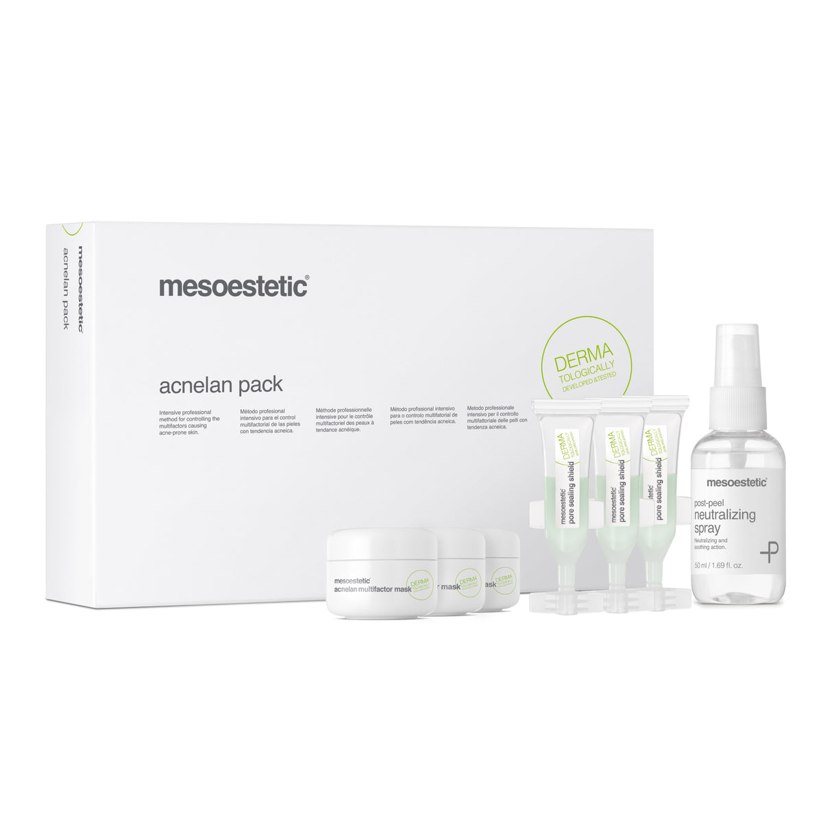 acnelan pack - a method for treating acne of varying degrees of severity, treating oily, problematic skin
