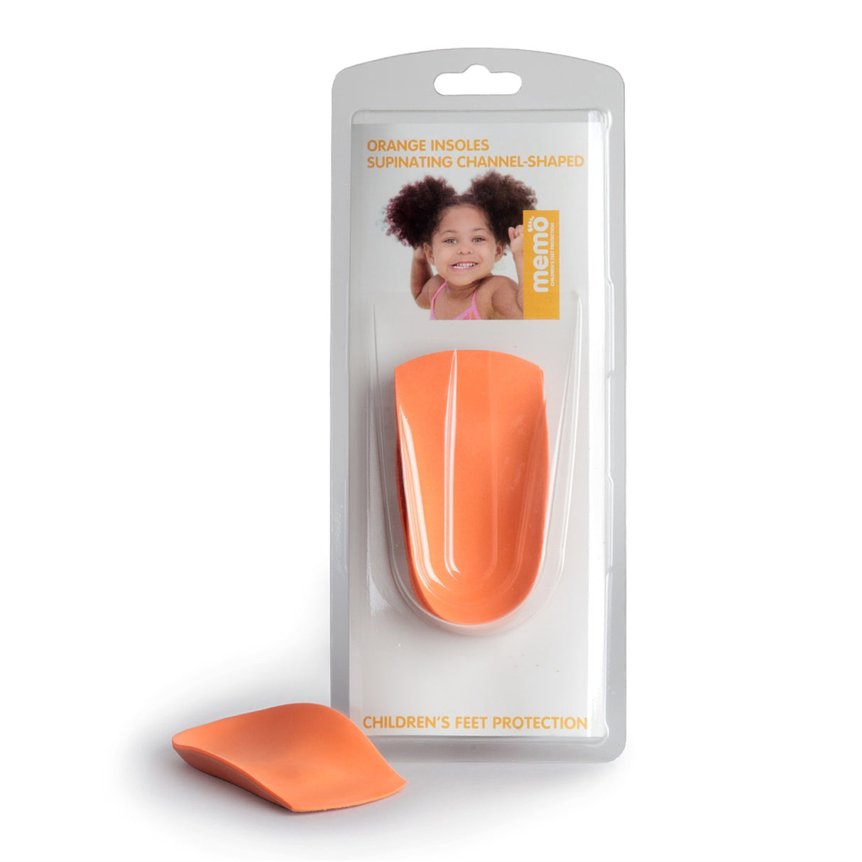 Memo orange insoles for children