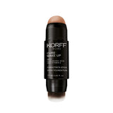Pencil foundation with a brush for a natural matting effect